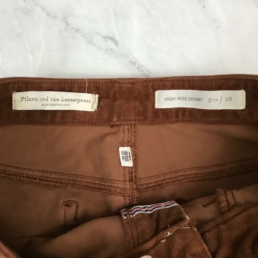 Anthro Pilcro High Rise Skinny Ankle Corduroys - Picture 4 of 6